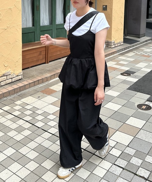 VENCEEXCHANGE（ヴァンスエクスチェンジ）の「【VENCE by yuki 】バルーンキャミサロペット（サロペット/オーバーオール・レディース・ブラック/アイボリー/グレー・FREE）」の12枚目の写真