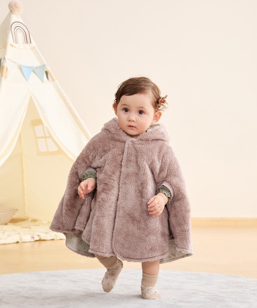 セール】ふわふわボアくま耳3WAYケープ（その他ベビー用品