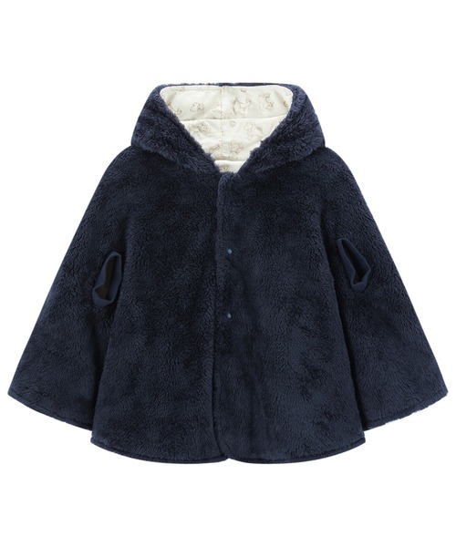 ふわふわボアくま耳3WAYケープ（その他ベビー用品）｜combimini