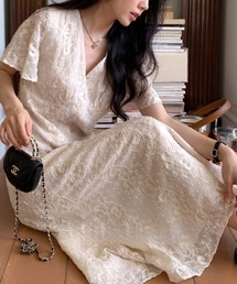 FREE STYLISTS（フリー スタイリスト）の「YUGA_YGMC  V-neck lace dress（ドレス）」