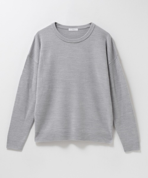 NAVY(ネイビー)の「カシミヤタッチクルーネックニット(ニット/セーター・レディース・グレイッシュベージュ/ネイビー/グレー・L/M)」の20枚目の写真