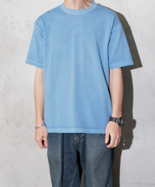TOWNCRAFT(タウンクラフト)の「TOWNCRAFT / タウンクラフト VINTAGE DYE 9OZ TEE ヴィンテージ加工 ピグメント ヘビーウェイト 半袖Tシャツ(Tシャツ/カットソー・メンズ・ブラック/ターコイズブルー/グレー/ピンク/グリーン/パープル・MEDIUM/LARGE/X-LARGE)」の19枚目の写真