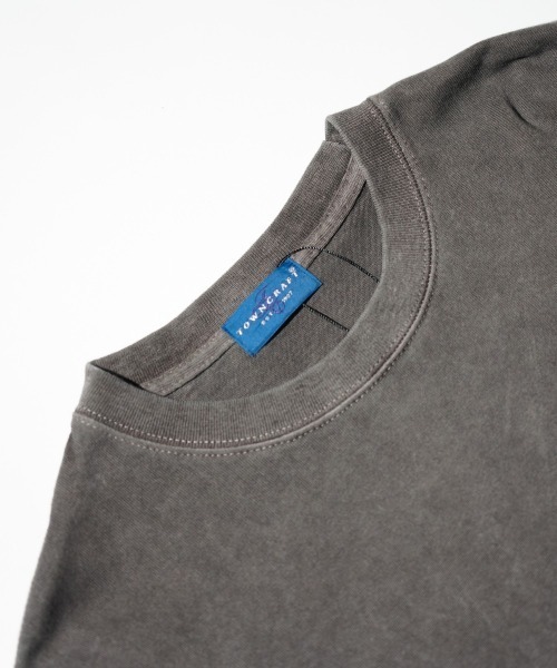 TOWNCRAFT(タウンクラフト)の「TOWNCRAFT / タウンクラフト VINTAGE DYE 9OZ TEE ヴィンテージ加工 ピグメント ヘビーウェイト 半袖Tシャツ(Tシャツ/カットソー・メンズ・ブラック/ターコイズブルー/グレー/ピンク/グリーン/パープル・MEDIUM/LARGE/X-LARGE)」の11枚目の写真