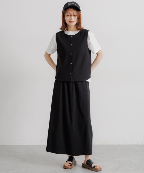 studio CLIP(スタディオクリップ)の「ダブルフロントワッフルベストタンクトップ(タンクトップ・レディース・ネイビー/ブラック・FREE)」の22枚目の写真