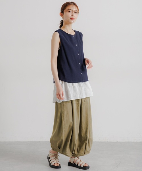 studio CLIP(スタディオクリップ)の「ダブルフロントワッフルベストタンクトップ(タンクトップ・レディース・ネイビー/ブラック・FREE)」の14枚目の写真