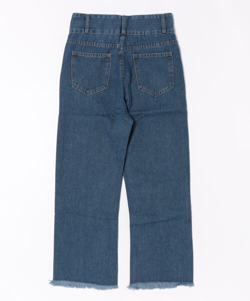 urge:(アージコロン )の「【URGE:】ハイウエスト 切りっぱなし 裾フリンジ デニム パンツ(デニムパンツ・レディース・ライトブルー/ブルー・SMALL/MEDIUM/LARGE/X-LARGE)」の10枚目の写真