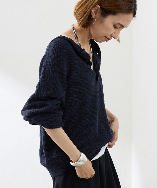 ≪追加 / 新色≫カノコ2WAYヘンリーニット（ニット/セーター