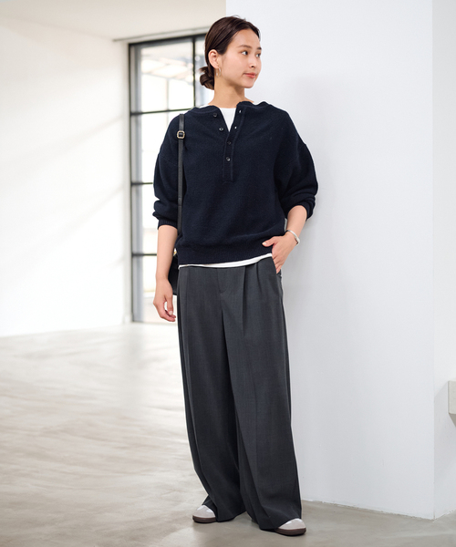 セール】≪追加 / 新色≫カノコ2WAYヘンリーニット（ニット/セーター