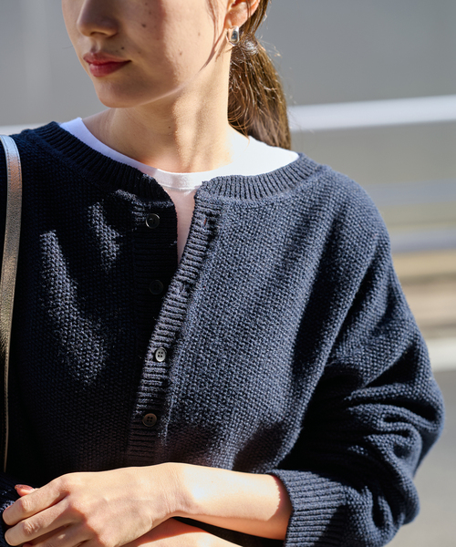 【新品タグ付】FRAMeWORK　フレームワーク　カノコ2WAYヘンリーニット フレームワーク FRAMeWORK ≪追加予約 / 新色≫カノコ2WAY