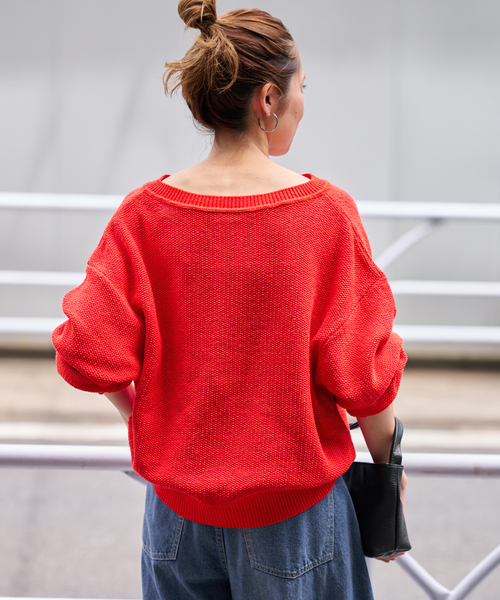 ≪追加 / 新色≫カノコ2WAYヘンリーニット（ニット/セーター