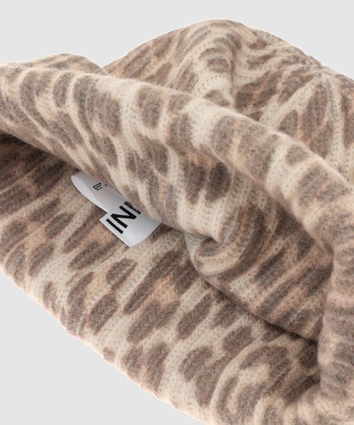GANNI（ガニー）の「Graphic Wool Mix Printed Leopard Beanie（ニットキャップ/ビーニー・レディース・レオパード・ONE SIZE）」の3枚目の写真