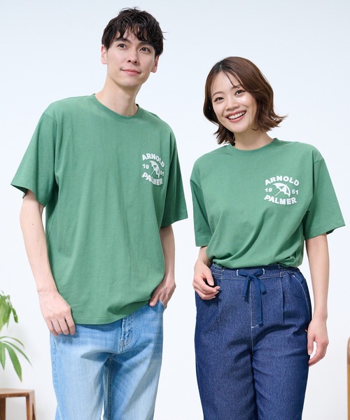 Arnold Palmer(アーノルドパーマー)の「シェア AP アップリケ モチーフ Tシャツ(Tシャツ/カットソー・レディース・ホワイト/チャコール/ダークグリーン・LL/L/M/S/XS)」の3枚目の写真