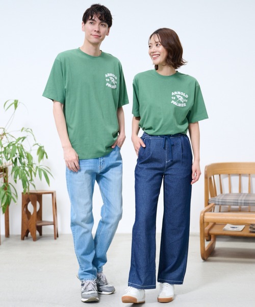 Arnold Palmer(アーノルドパーマー)の「シェア AP アップリケ モチーフ Tシャツ(Tシャツ/カットソー・レディース・ホワイト/チャコール/ダークグリーン・LL/L/M/S/XS)」の5枚目の写真