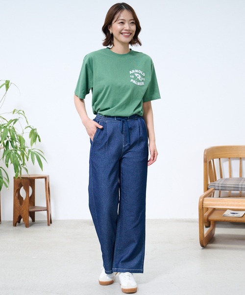 Arnold Palmer(アーノルドパーマー)の「シェア AP アップリケ モチーフ Tシャツ(Tシャツ/カットソー・レディース・ホワイト/チャコール/ダークグリーン・LL/L/M/S/XS)」の20枚目の写真