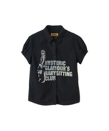 ヒステリックグラマー　シャツ SONIC YOUTH/GOO SCRATCH柄 レギュラーカラーシャツ|HYSTERIC