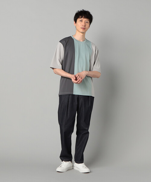 COMME CA MEN(コムサメン)の「岡山織り超長綿高密度デニム インタックパンツ(スラックス・メンズ・ネイビー/ブラック・M/L)」の12枚目の写真