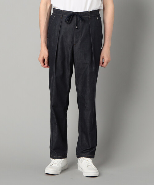 COMME CA MEN(コムサメン)の「岡山織り超長綿高密度デニム インタックパンツ(スラックス・メンズ・ネイビー/ブラック・M/L)」の15枚目の写真