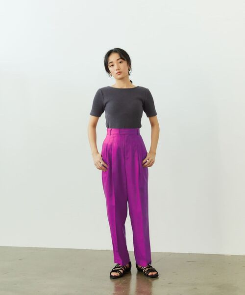 STRATA(エストラータ)の「カップ付き5分袖トップス 【低身長・小柄女性】(Tシャツ/カットソー・レディース・グレー/ベージュ/オレンジ・ONE SIZE)」の22枚目の写真