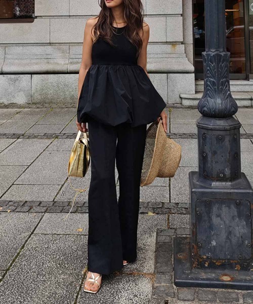 esutoreja（エストレジャ）の「バルーンタンクトップ（タンクトップ・レディース・ホワイト/ブラック・FREE）」の7枚目の写真