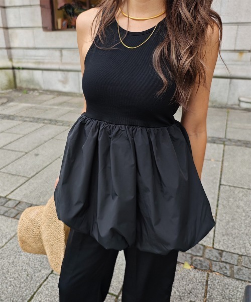 esutoreja（エストレジャ）の「バルーンタンクトップ（タンクトップ・レディース・ホワイト/ブラック・FREE）」の10枚目の写真