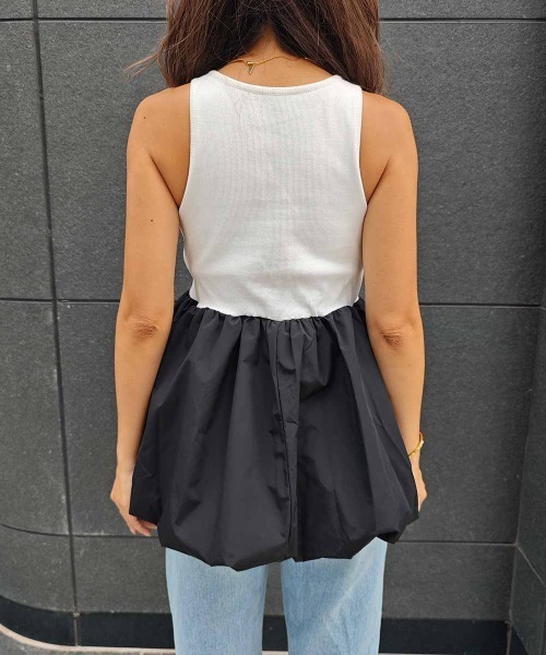 esutoreja（エストレジャ）の「バルーンタンクトップ（タンクトップ・レディース・ホワイト/ブラック・FREE）」の15枚目の写真