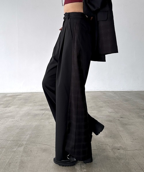 セール】【セットアップ対応】チェックMIXパンツ 《2サイズ展開