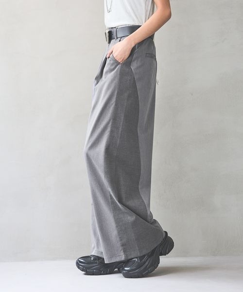 【びば★さま専用ページ】linenフラックス生成り＆チャコールグレー＊パンツ びば☆さま専用ページ】linenフラックス生成り＆チャコールグレー＊パンツ