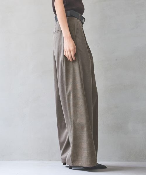 PAGEBOY(ページボーイ)の「【セットアップ対応】チェックMIXパンツ 《2サイズ展開》(スラックス・レディース・ブラック/ダークブラウン/チャコールグレー・SMALL/MEDIUM)」の15枚目の写真