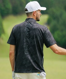 DIVINER GOLF（ディバイナー ゴルフ）の「【DIVINER GOLF】チェック半袖モックネック Tシャツ メンズ ゴルフウェア 千鳥 チェック 夏服（Tシャツ/カットソー）」