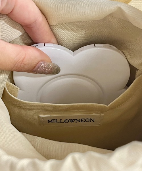 mellowneon（メロウネオン）の「ロゴプレートフリルカゴBAG（ハンドバッグ・レディース・アイボリー/ベージュ・FREE）」の15枚目の写真