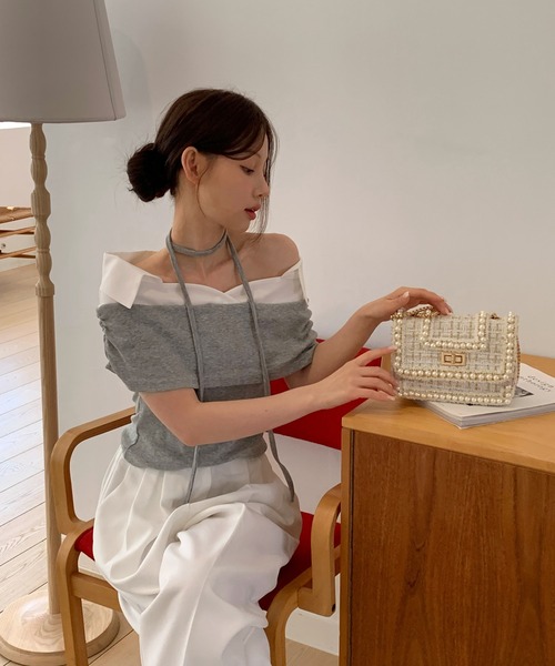 by muni:r（バイ ムニール）の「【低身長/高身長/サイズ展開有/5色展開】ピンタックワイドロングスラックス（スラックス・レディース・ブルー系その他/グレー/ベージュ/ブラック/アイボリー・S-Regular/S-Short/M-Regular/M-Short）」の6枚目の写真