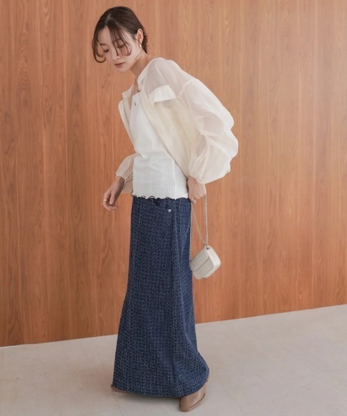 Bab（バブ）の「カップ付きアメスリキャミソール（キャミソール・レディース・グレー/アイボリー・FREE）」の8枚目の写真