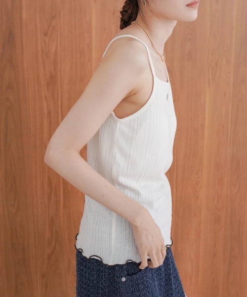 Bab（バブ）の「カップ付きアメスリキャミソール（キャミソール・レディース・グレー/アイボリー・FREE）」の9枚目の写真