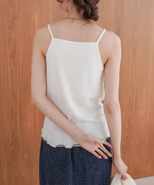 Bab（バブ）の「カップ付きアメスリキャミソール（キャミソール・レディース・グレー/アイボリー・FREE）」の10枚目の写真