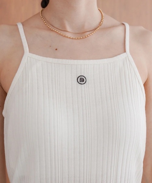 Bab（バブ）の「カップ付きアメスリキャミソール（キャミソール・レディース・グレー/アイボリー・FREE）」の5枚目の写真