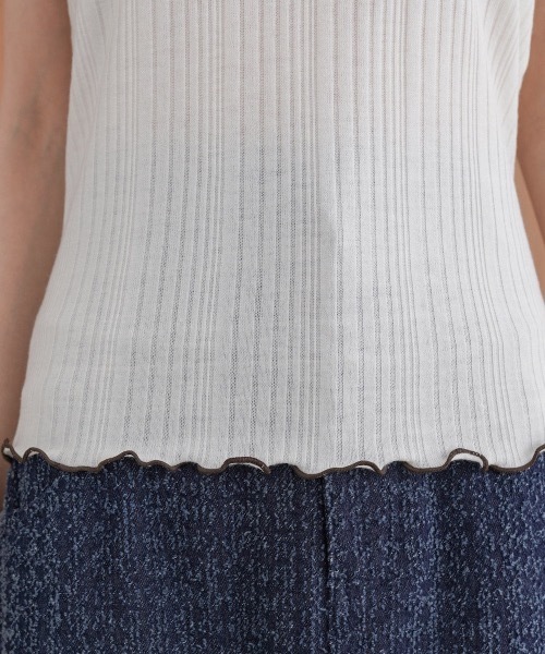 Bab（バブ）の「カップ付きアメスリキャミソール（キャミソール・レディース・グレー/アイボリー・FREE）」の13枚目の写真