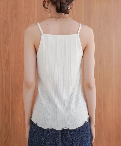 Bab（バブ）の「カップ付きアメスリキャミソール（キャミソール・レディース・グレー/アイボリー・FREE）」の14枚目の写真