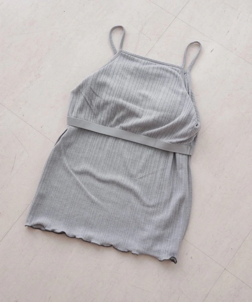 Bab（バブ）の「カップ付きアメスリキャミソール（キャミソール・レディース・グレー/アイボリー・FREE）」の16枚目の写真