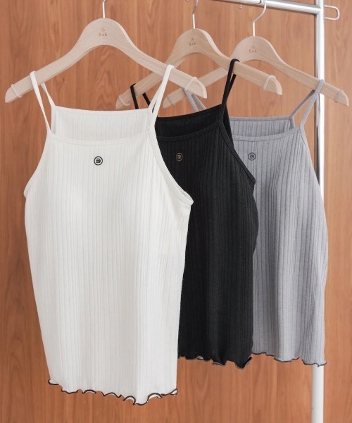Bab（バブ）の「カップ付きアメスリキャミソール（キャミソール・レディース・グレー/アイボリー・FREE）」の17枚目の写真
