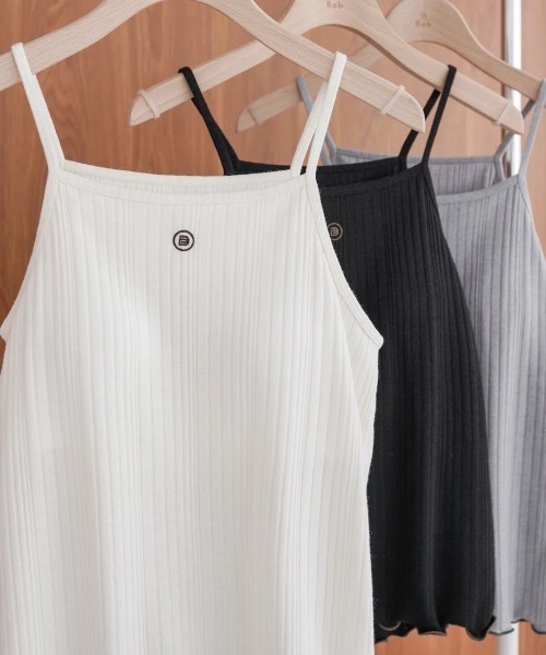 Bab（バブ）の「カップ付きアメスリキャミソール（キャミソール・レディース・グレー/アイボリー・FREE）」の18枚目の写真