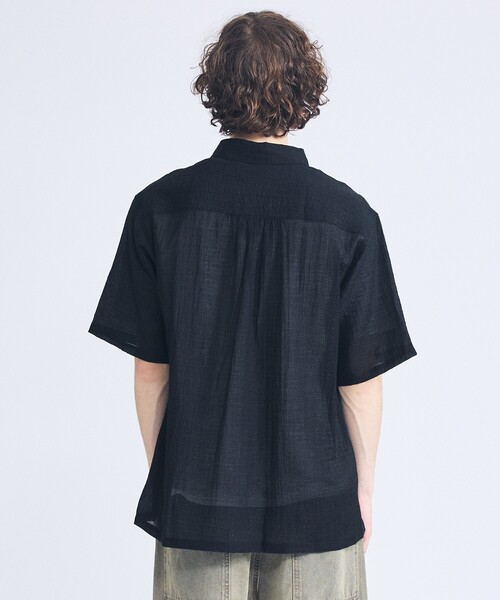 ABAHOUSE(アバハウス)の「スーパーシアー ラメドビー 半袖シャツ / オーバーサイズ(シャツ/ブラウス・メンズ・ネイビー/ホワイト/ライム/ブラック・46/48)」の22枚目の写真