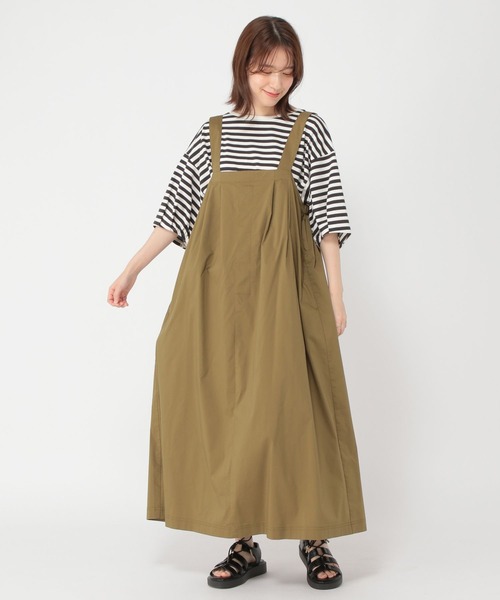 studio CLIP(スタディオクリップ)の「【軽量】タックジャンパースカート(ジャンパースカート・レディース・カーキ/ネイビー・FREE)」の18枚目の写真