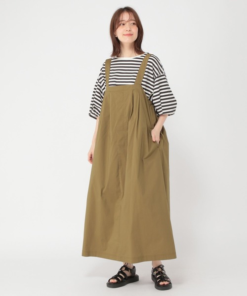 studio CLIP(スタディオクリップ)の「【軽量】タックジャンパースカート(ジャンパースカート・レディース・カーキ/ネイビー・FREE)」の17枚目の写真