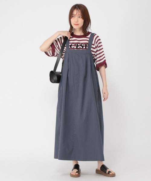 studio CLIP(スタディオクリップ)の「【軽量】タックジャンパースカート(ジャンパースカート・レディース・カーキ/ネイビー・FREE)」の15枚目の写真