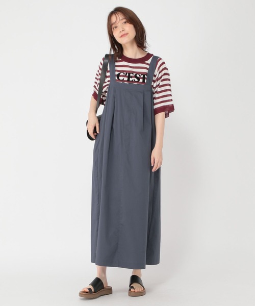 studio CLIP(スタディオクリップ)の「【軽量】タックジャンパースカート(ジャンパースカート・レディース・カーキ/ネイビー・FREE)」の14枚目の写真