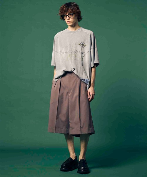 MAISON SPECIAL（メゾンスペシャル）の「《UNISEX》Wool Mix Stretch Prime-Wide Shorts/ウールミックスストレッチプライムワイドショーツ【MAISON SPECIAL/メゾンスペシャル】（その他パンツ・メンズ・ブラック/チャコールグレー/グレイッシュベージュ/パープル・0/1/2）」の13枚目の写真