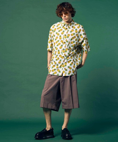 MAISON SPECIAL（メゾンスペシャル）の「《UNISEX》Wool Mix Stretch Prime-Wide Shorts/ウールミックスストレッチプライムワイドショーツ【MAISON SPECIAL/メゾンスペシャル】（その他パンツ・メンズ・ブラック/チャコールグレー/グレイッシュベージュ/パープル・0/1/2）」の15枚目の写真