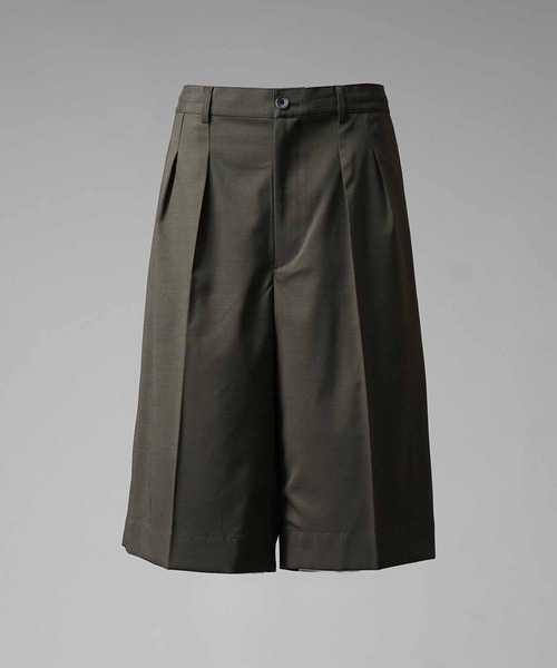 MAISON SPECIAL（メゾンスペシャル）の「《UNISEX》Wool Mix Stretch Prime-Wide Shorts/ウールミックスストレッチプライムワイドショーツ【MAISON SPECIAL/メゾンスペシャル】（その他パンツ・メンズ・ブラック/チャコールグレー/グレイッシュベージュ/パープル・0/1/2）」の21枚目の写真