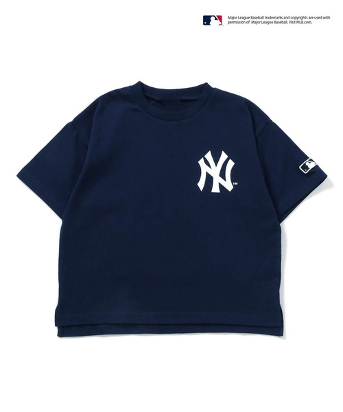 F.O.KIDS（エフオーキッズ）の「F.O.KIDS/エフオーキッズ MLB 3柄ワンポイントTシャツ 夏物 夏服（Tシャツ/カットソー・キッズ・ネイビー/グリーン/オフホワイト・120/130/140）」の3枚目の写真
