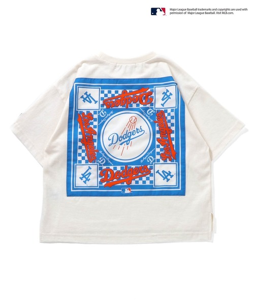 F.O.KIDS（エフオーキッズ）の「F.O.KIDS/エフオーキッズ MLB 3柄ワンポイントTシャツ 夏物 夏服（Tシャツ/カットソー・キッズ・ネイビー/グリーン/オフホワイト・120/130/140）」の5枚目の写真